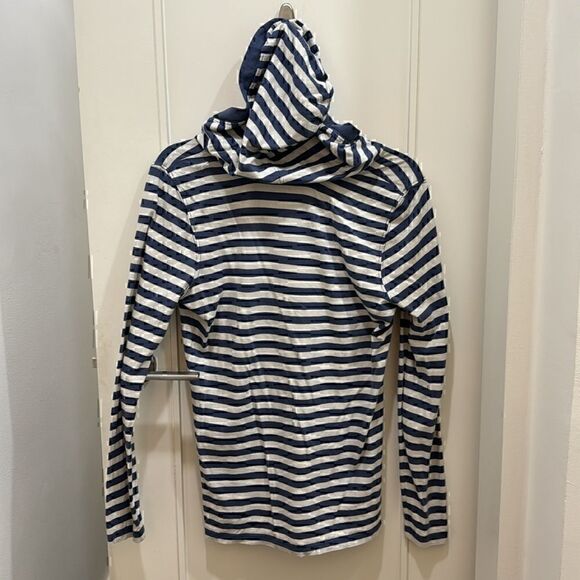 Vineyard  Vines Lightweight Hoodie Blue Stripes Size Small - Picture 4 of 9